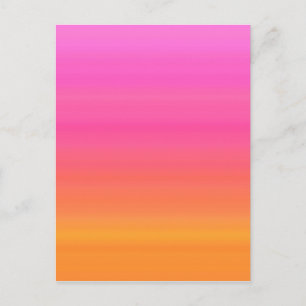 Raspberry Sunset Gradient - Roze Geel Sinaasappel Briefkaart