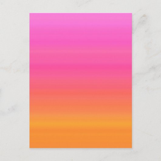 Raspberry Sunset Gradient - Roze Geel Sinaasappel Briefkaart (Voorkant)