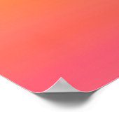 Raspberry Sunset Gradient - Roze Geel Sinaasappel Poster (Hoek)