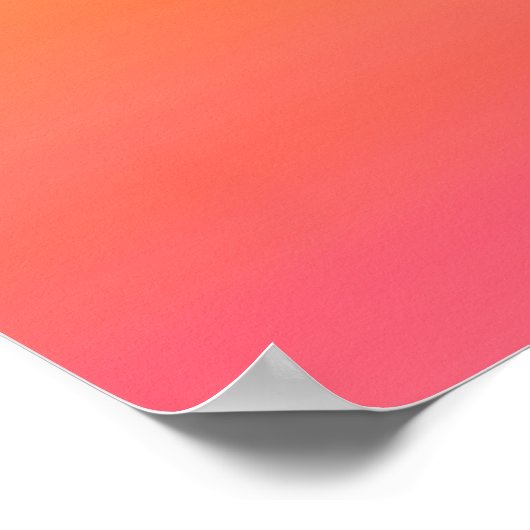 Raspberry Sunset Gradient - Roze Geel Sinaasappel Poster (Hoek)