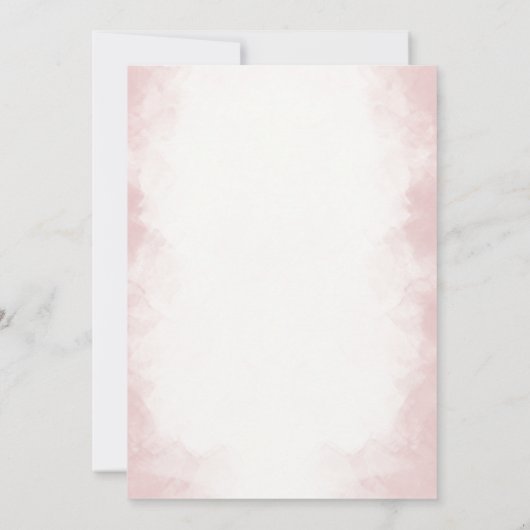 Raspberry Sweet Waterverf Meisje Baby shower Kaart (Achterkant)