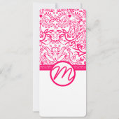 Raspberry Tortelduifjes Weddenschap Kaart (Achterkant)