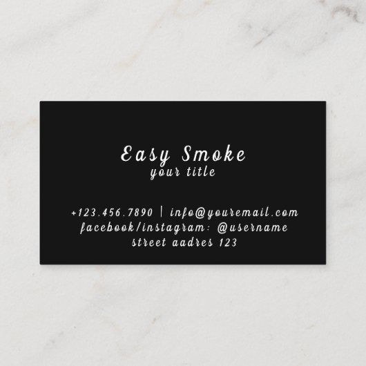 Raspberry Vape Shop Carte de visite (Dos)