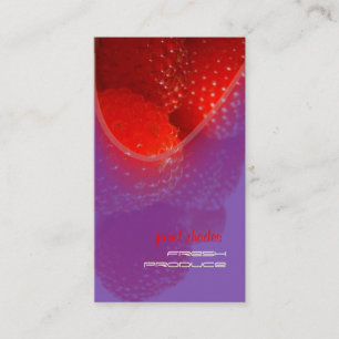 Raspberry, verse producten visitekaartjes