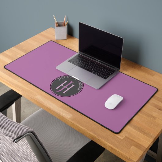 Raspberry Violet Monogram /naam Logo Bureaumat (Kantoor 2)