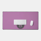 Raspberry Violet Monogram /naam Logo Bureaumat (Keyboard & Muis)