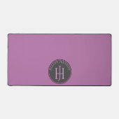 Raspberry Violet Monogram /naam Logo Bureaumat (Voorkant)