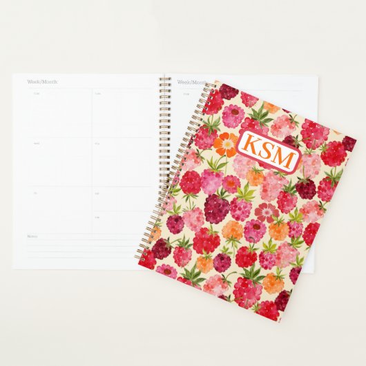 Raspberry Waterverf Coquette Planner (Display)