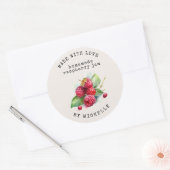 Raspberry Waterverf Jam Label Inblikken Sticker (Envelop)