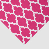 Raspberry White Moroccan Quatrefoil Pattern #4 Tissuepapier (Detail)