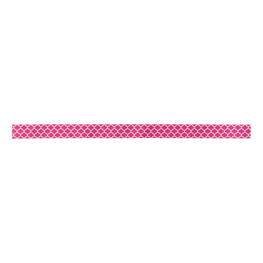 Raspberry White Moroccan Quatrefoil Pattern #5 Lint (Voorkant)