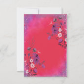 Raspberry Wildflower - RSVP card vertical (Achterkant)