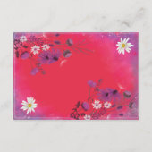 Raspberry Wildflowers - Wedding enclosure card Informatiekaartje (Achterkant)