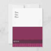 Raspberry Zebra Modèle Anniversaire Invitation (Dos)