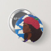 Raspbutton Beret Ronde Button 5,7 Cm (Voorkant /achterkant)