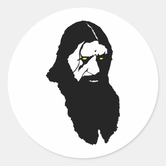 Rasputin--Black Ronde Sticker (Voorkant)