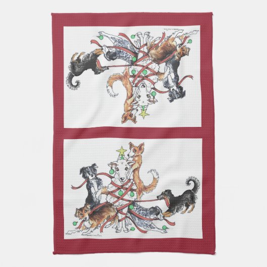 Rassemblement des serviettes de cuisine de Noël de (Vertical)