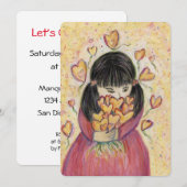 Rassembler les coeurs d'amour Invitations colorées (Devant / Derrière)