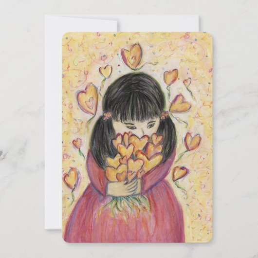 Rassembler les coeurs d'amour Invitations colorées (Devant)