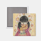 Rassembler les coeurs d'amour Magnet frigo inspira (Recto/Verso)