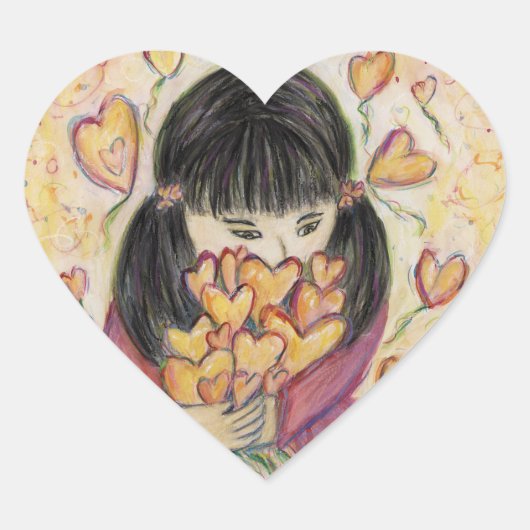 Rassembler les coeurs d'amour sceaux autocollants (Devant)