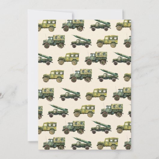 Rassembler les troupes Invitation d'anniversaire m (Dos)