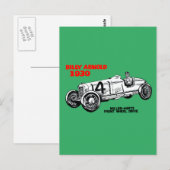  rassenwagen uit de jaren dertig briefkaart (Voorkant / Achterkant)