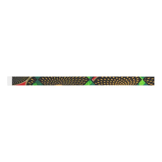 Rasta African Print Grosgrain Lint (Voorkant)