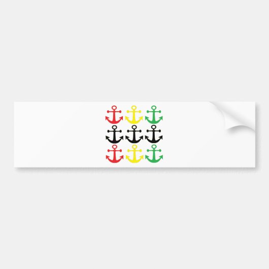 Rasta Anchors Bumpersticker (Voorkant)