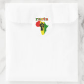 Rasta Black Power Fist Over Afrika Ronde Sticker (Tas)
