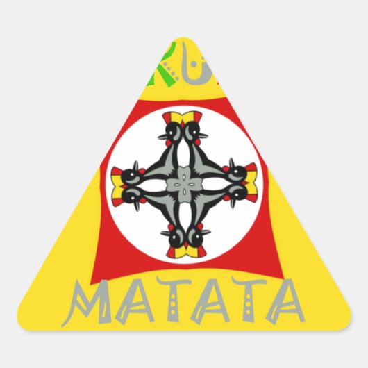 Rasta Color Red Golden Green Driehoek Sticker (Voorkant)