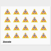 Rasta Color Red Golden Green Driehoek Sticker (Vel)