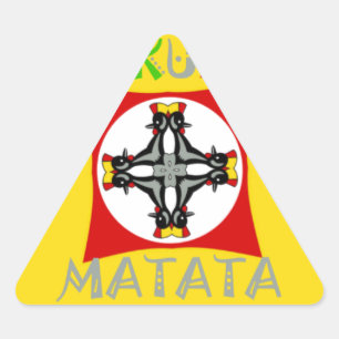 Rasta Color Red Golden Green Driehoek Sticker