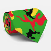 Rasta Colored Camouflage Stropdas (Opgerold)
