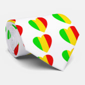 Rasta Colored Heart Stropdas (Opgerold)