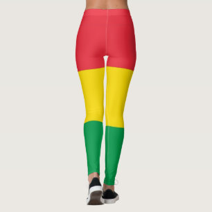 Rasta Colors Green Yellow Red Stripes Patroon Leggings