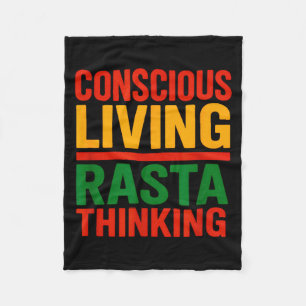 Rasta Design, Bewust Leven, Motiverende Spreuk Fleece Deken