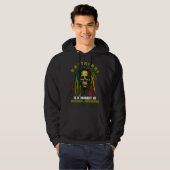 Rasta Dreadlocks Schedel Ethiopische Vlag Reggae R Hoodie (Voorkant volledig)