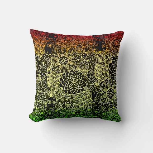 Rasta Flower Kussen (Voorkant)