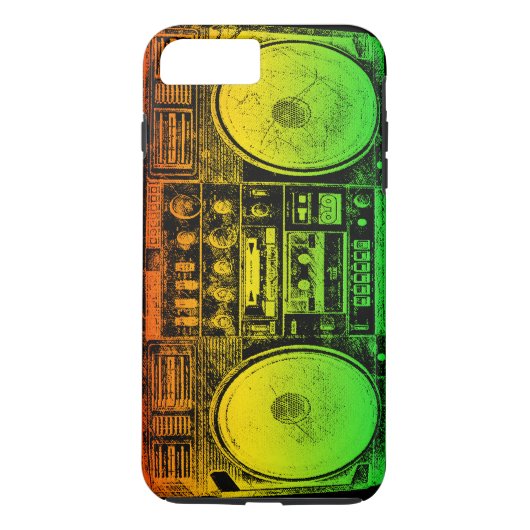 Rasta Ghetto Blaster Case-Mate iPhone Case (Achterkant)
