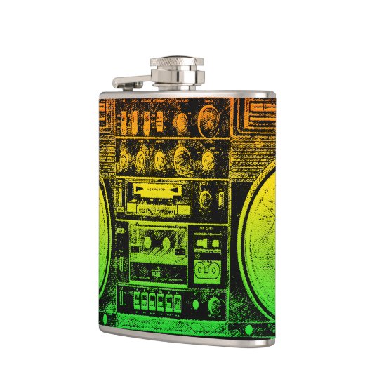 Rasta Ghetto Blaster Heupfles (Links)