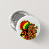 Rasta Girl chapa Ronde Button 3,2 Cm (Voorkant /achterkant)