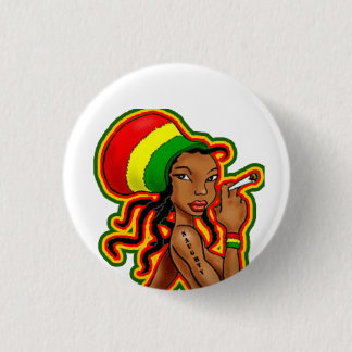 Rasta Girl chapa Ronde Button 3,2 Cm