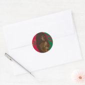 Rasta Girl Ronde Sticker (Envelop)