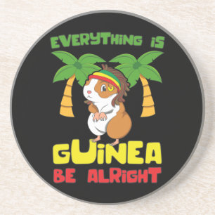 Rasta Guinee Pig Zandsteen Onderzetter