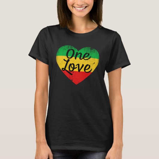 Rasta hart liefde t-shirt (Voorkant)