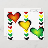 Rasta Hearts Briefkaart (Voorkant / Achterkant)