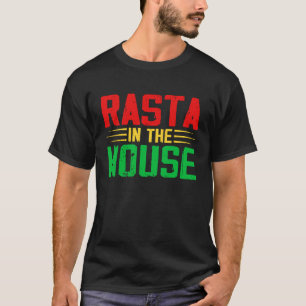 Rasta in het huis i Rastafari i Jamaicaanse reggae T-shirt