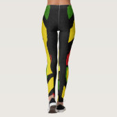 Rasta Jah Rastafari Red Gold Green Leggings (Dos)
