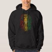 Rasta King van Zion Basic Hooded Sweatshirt (Voorkant)